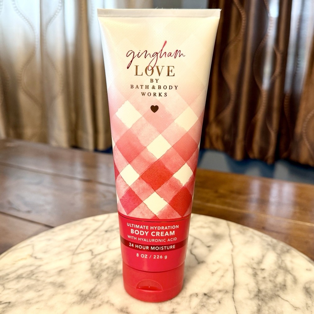 Bath & Body Works Gingham Love Ultimate Hydration Body Cream Hyaluronic Acid 8oz